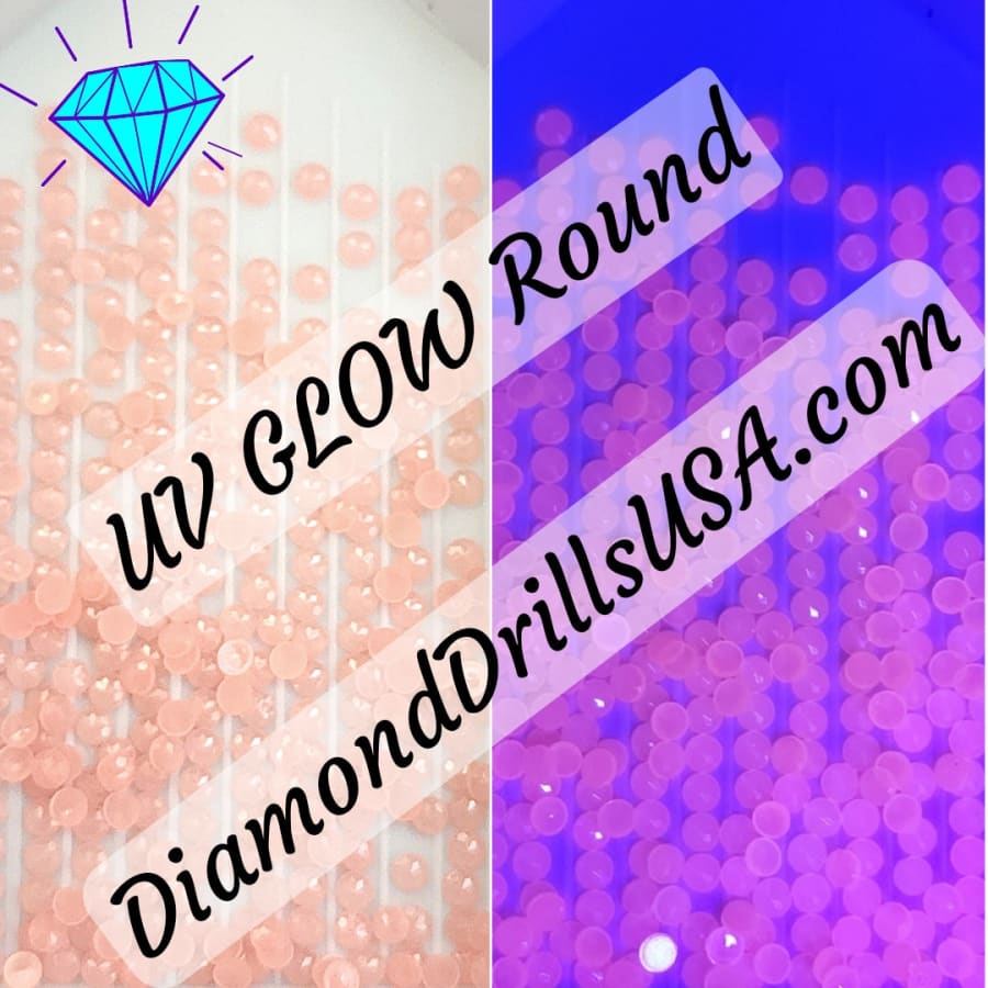7 Color Jelly ROUND UV/GLOW Diamond Painting Drills Beads -