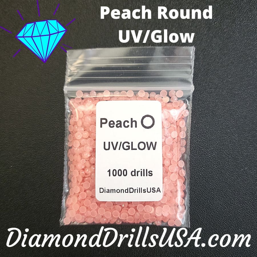 7 Color Jelly ROUND UV/GLOW Diamond Painting Drills Beads -