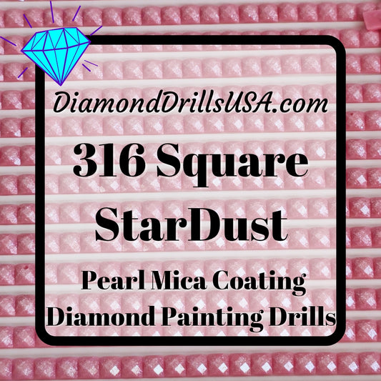316 StarDust SQUARE Pearl Mica Dust 5D Diamond Painting Drills Pixie Fairy DMC 316 Medium Antique Mauve