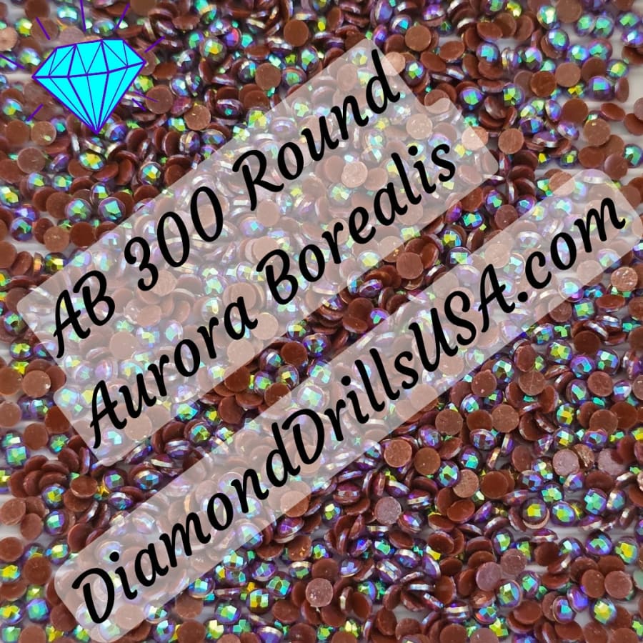 AB 300 ROUND Aurora Borealis 5D Diamond Painting Drills