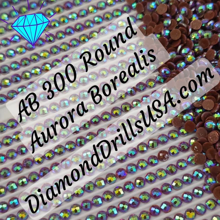 AB 300 ROUND Aurora Borealis 5D Diamond Painting Drills