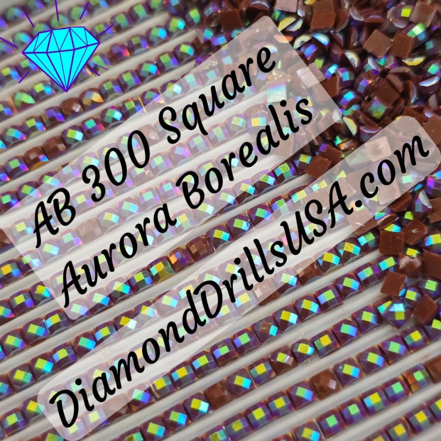 AB 300 SQUARE Aurora Borealis 5D Diamond Painting Drills