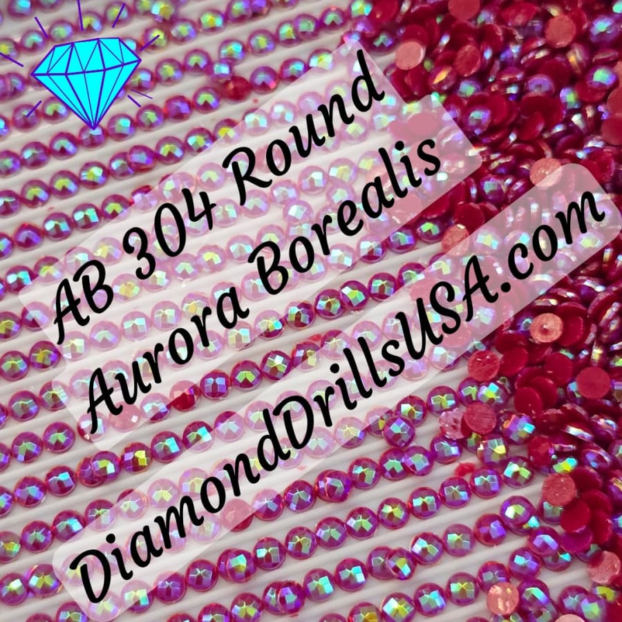 AB 304 ROUND Aurora Borealis 5D Diamond Painting Drills