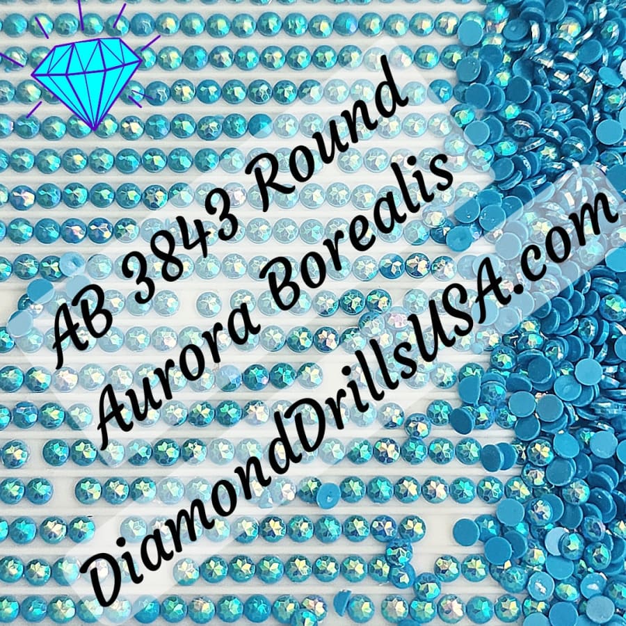AB 3843 ROUND Aurora Borealis 5D Diamond Painting Drills