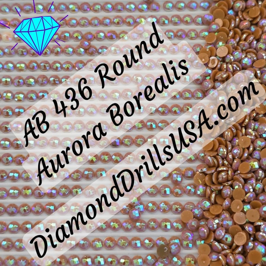 AB 436 ROUND Aurora Borealis 5D Diamond Painting Drills