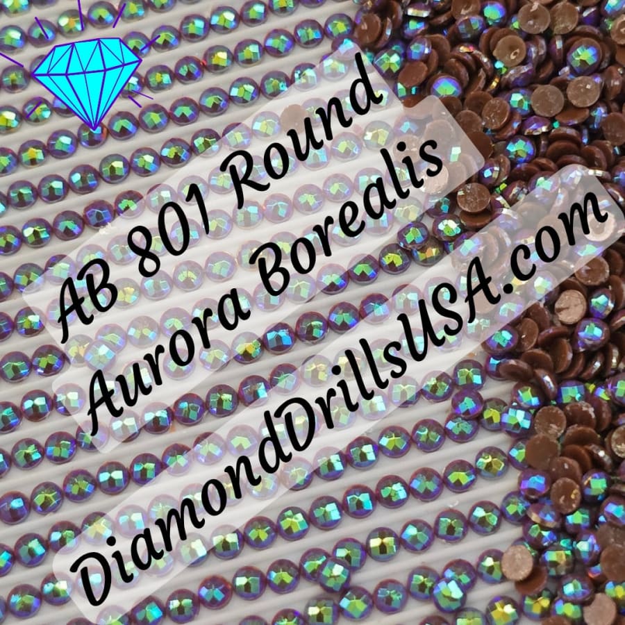 AB 801 ROUND Aurora Borealis 5D Diamond Painting Drills
