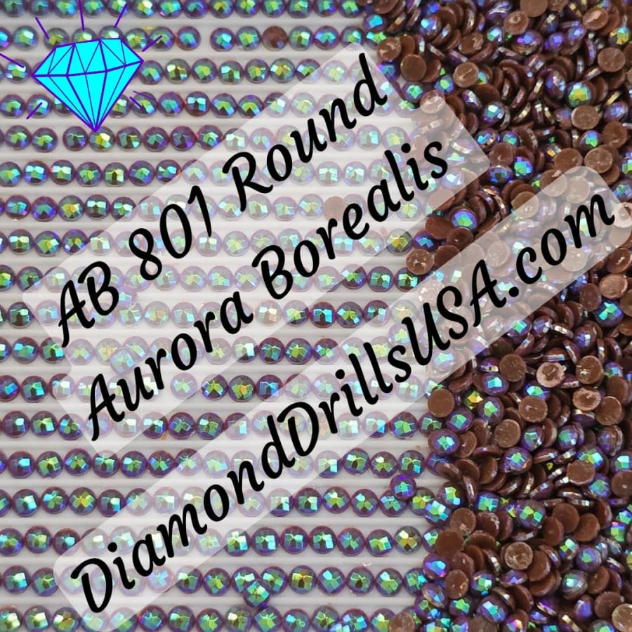 AB 801 ROUND Aurora Borealis 5D Diamond Painting Drills