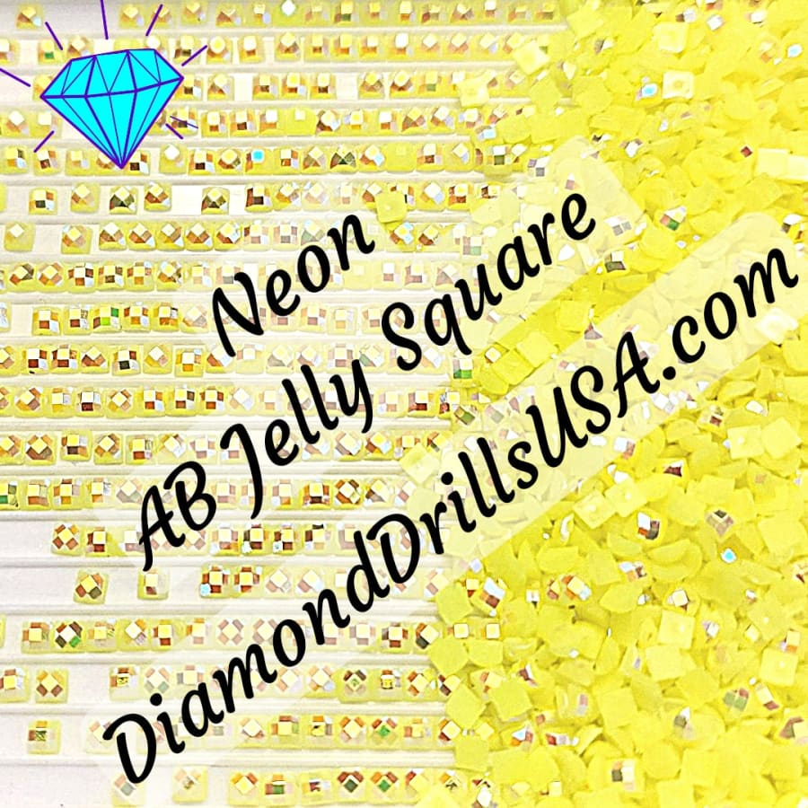 AB Neon Jelly SQUARE Aurora Borealis 5D Diamond Painting