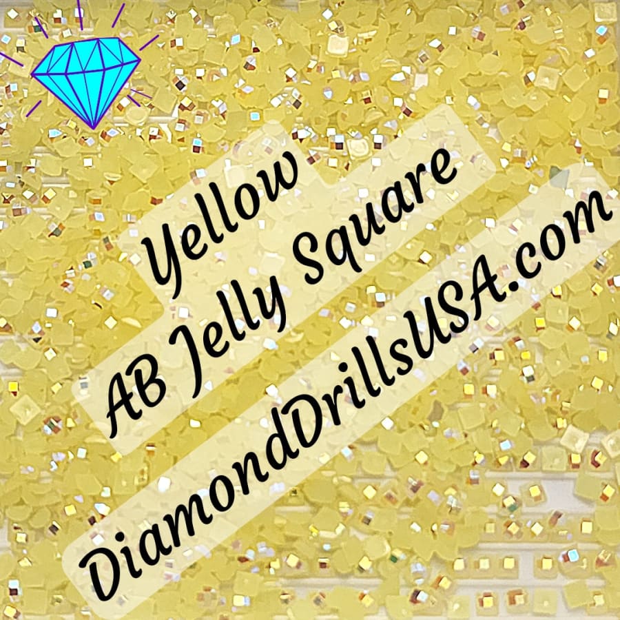 AB Yellow Jelly SQUARE Aurora Borealis 5D Diamond Painting