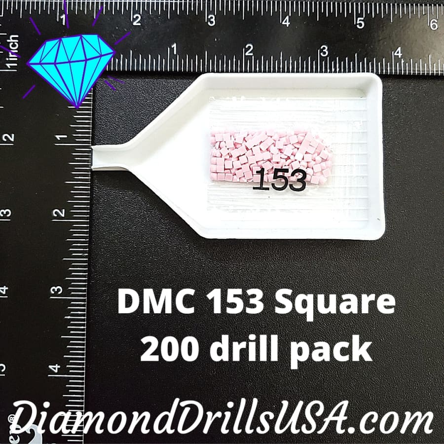 DMC 153 SQUARE 5D Diamond Painting Drills DMC 153 Very Light