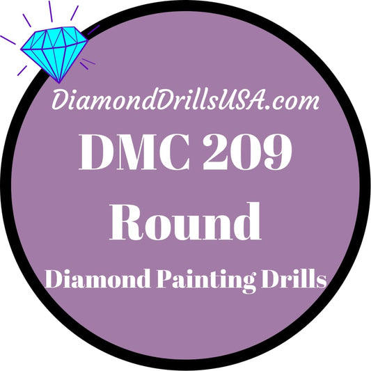 DMC 209 ROUND 5D Diamond Painting Drills Beads DMC 209 Dark