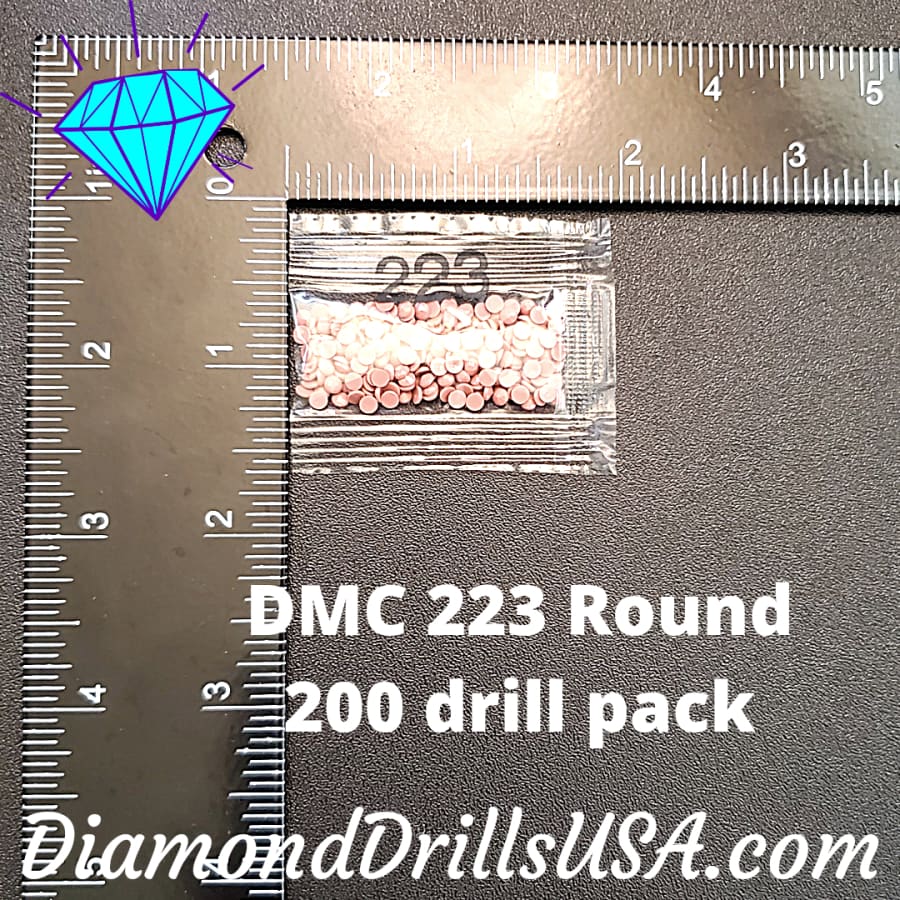 DMC 223 ROUND 5D Diamond Painting Drills Beads 223 Light