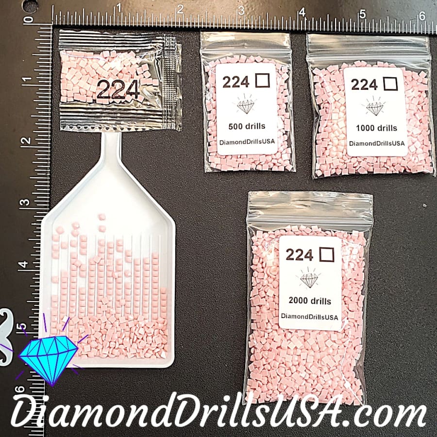 DMC 224 SQUARE 5D Diamond Painting Drills Beads DMC 224 Very