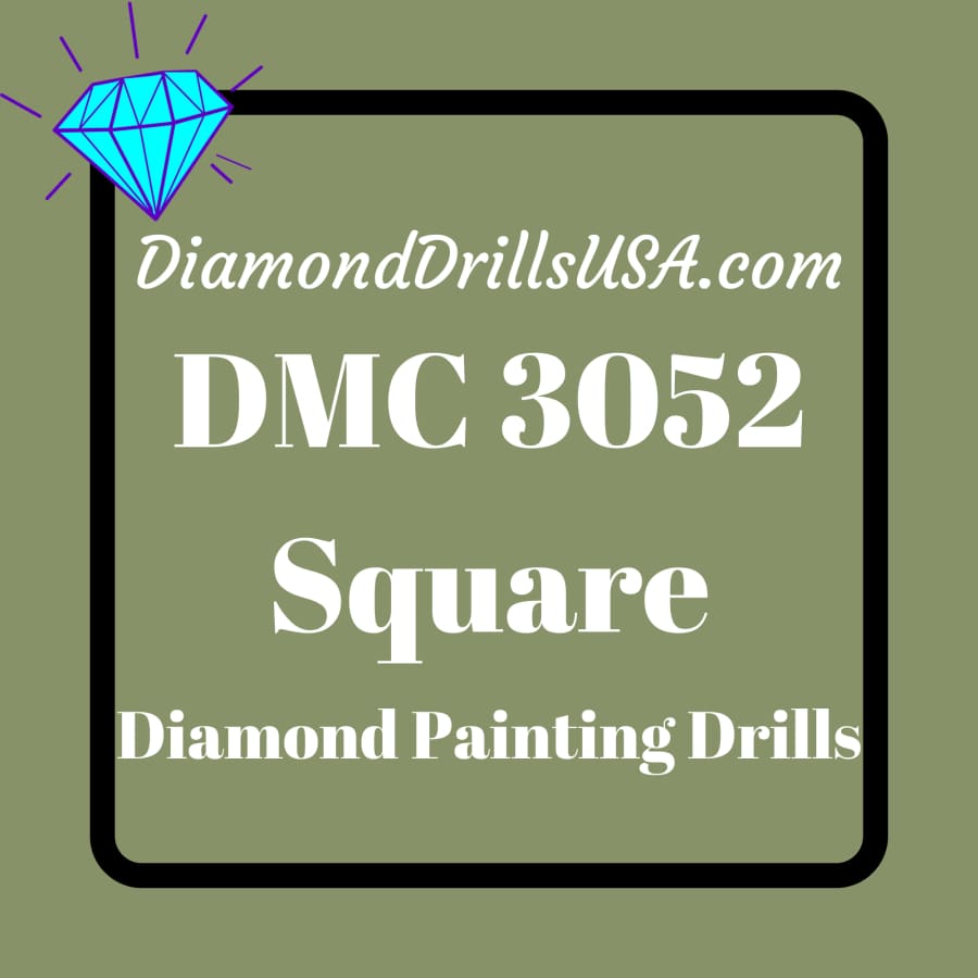 DMC 3052 SQUARE 5D Diamond Painting Drills Beads DMC 3052