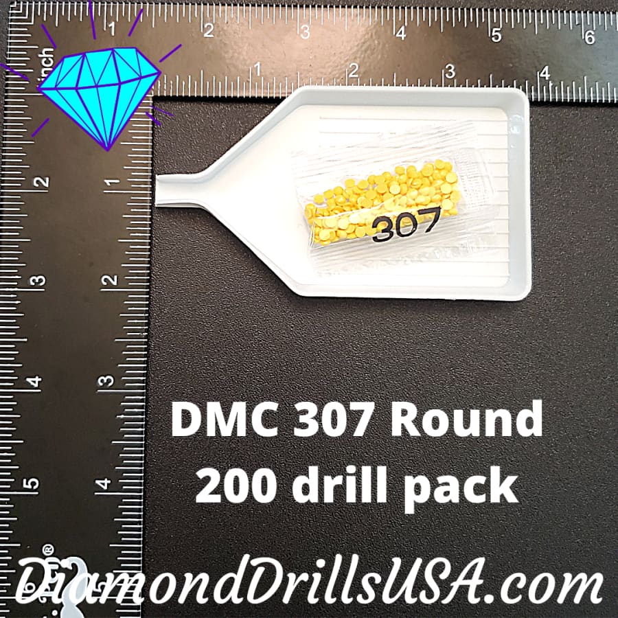 DMC 307 ROUND 5D Diamond Painting Drills Beads 307 Lemon