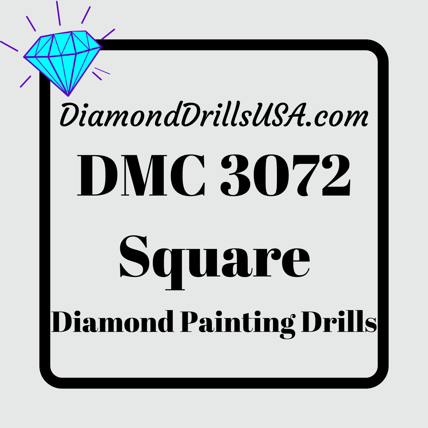 DMC 3072 SQUARE 5D Diamond Painting Drills Beads DMC 3072