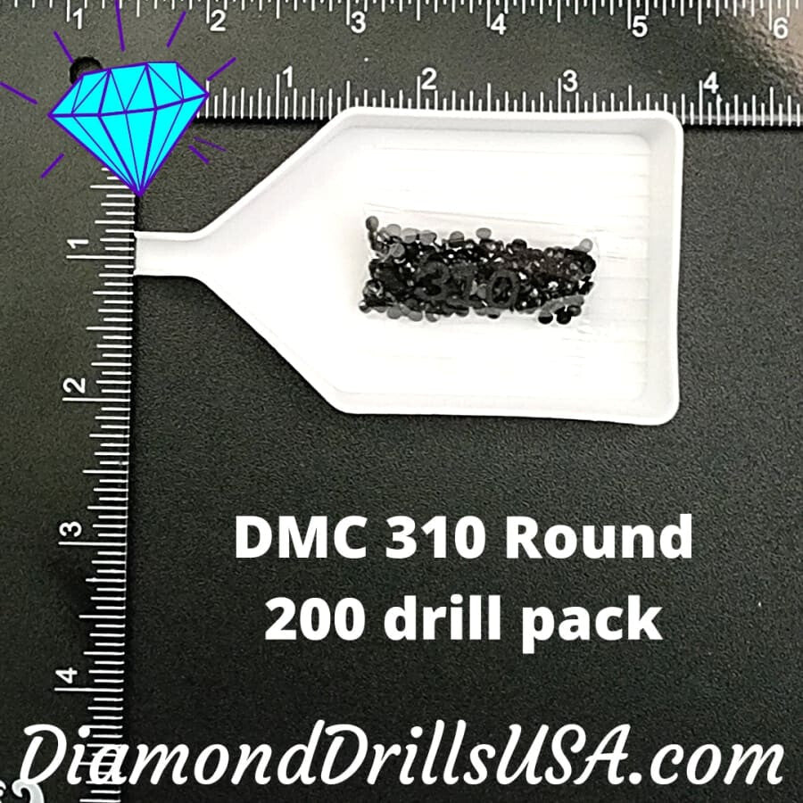 DMC 310 ROUND 5D Diamond Painting Drills Beads DMC 310 Black