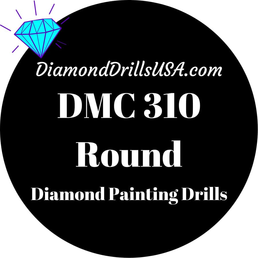 DMC 310 ROUND 5D Diamond Painting Drills Beads DMC 310 Black
