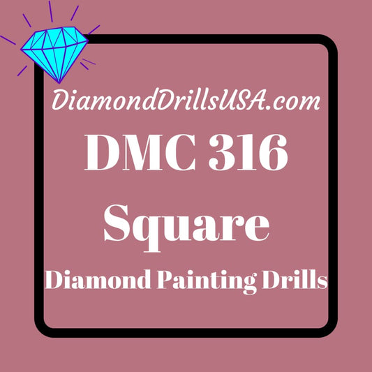 DMC 316 SQUARE 5D Diamond Painting Drills Beads 316 Medium 