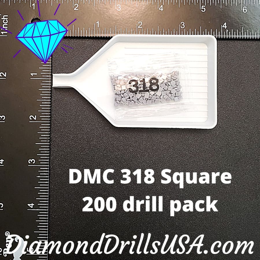 DMC 318 SQUARE 5D Diamond Painting Drills Beads DMC 318