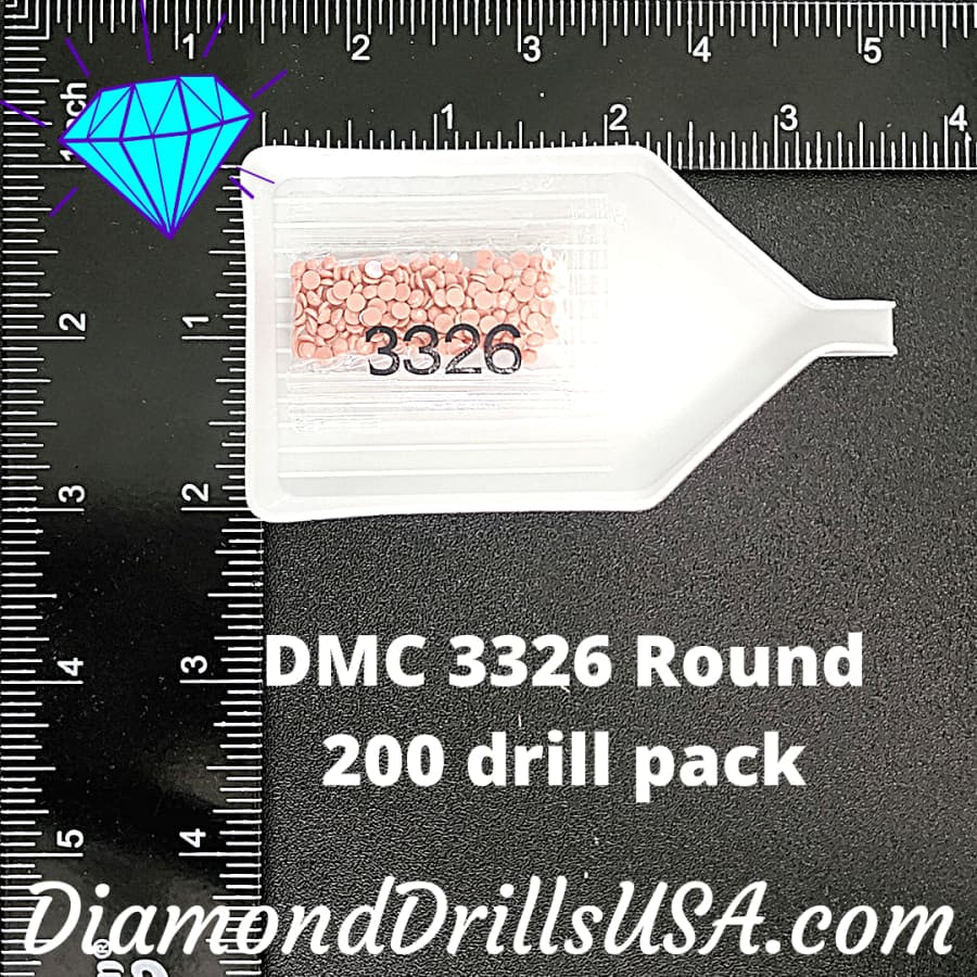 DMC 3326 ROUND 5D Diamond Painting Drills Beads DMC 3326
