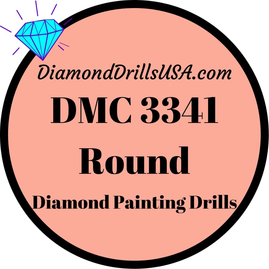 DMC 3341 ROUND 5D Diamond Painting Drills Beads DMC 3341