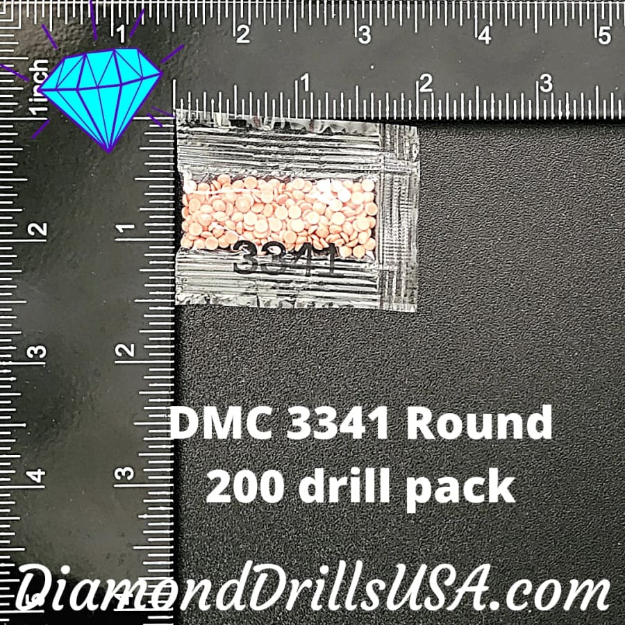DMC 3341 ROUND 5D Diamond Painting Drills Beads DMC 3341