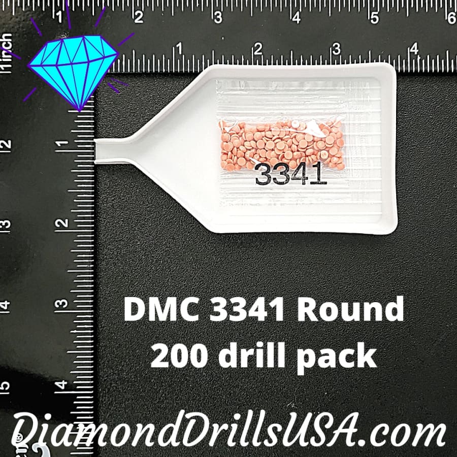 DMC 3341 ROUND 5D Diamond Painting Drills Beads DMC 3341