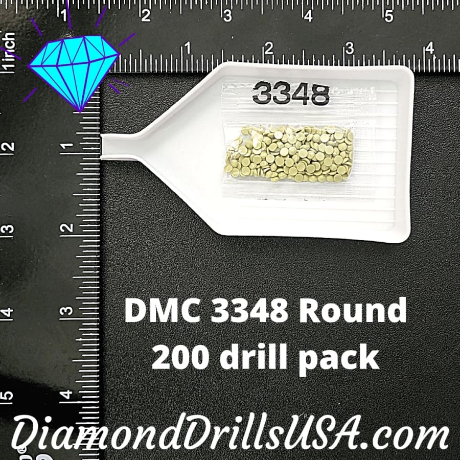 DMC 3348 ROUND 5D Diamond Painting Drills Beads DMC 3348