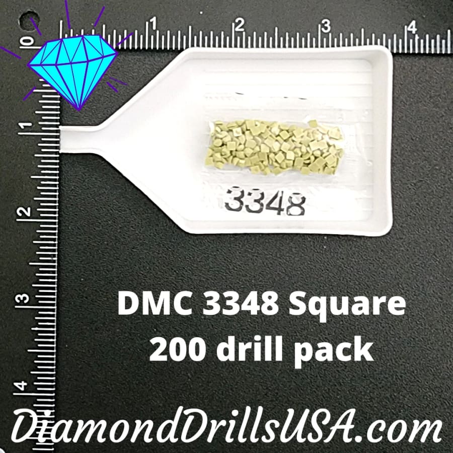 DMC 3348 SQUARE 5D Diamond Painting Drills Beads DMC 3348
