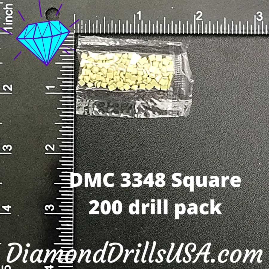 DMC 3348 SQUARE 5D Diamond Painting Drills Beads DMC 3348