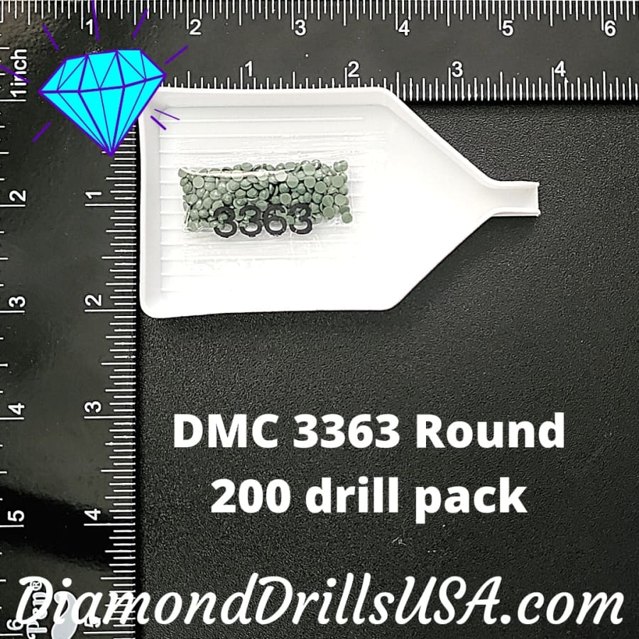 DMC 3363 ROUND 5D Diamond Painting Drills Beads DMC 3363