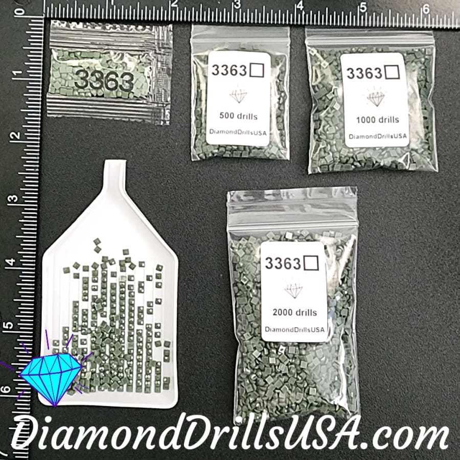 DMC 3363 SQUARE 5D Diamond Painting Drills Beads DMC 3363