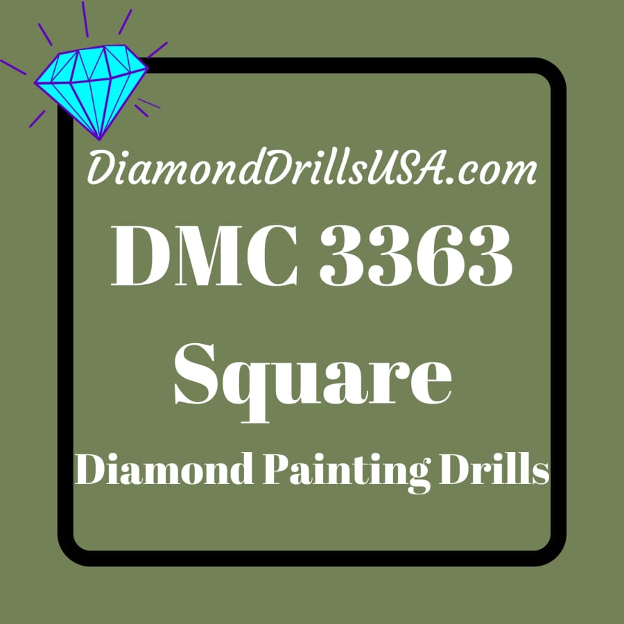 DMC 3363 SQUARE 5D Diamond Painting Drills Beads DMC 3363