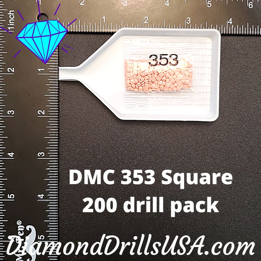 DMC 353 SQUARE 5D Diamond Painting Drills Beads 353 Peach