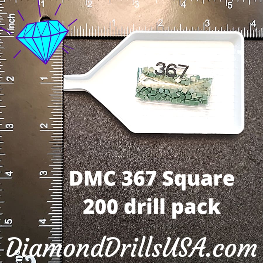 DMC 367 SQUARE 5D Diamond Painting Drills Beads DMC 367 Dark
