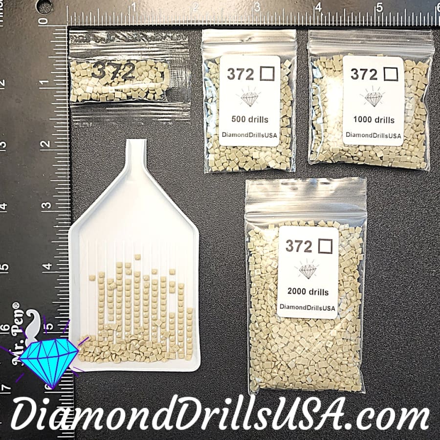 DMC 372 SQUARE 5D Diamond Painting Drills Beads DMC 372