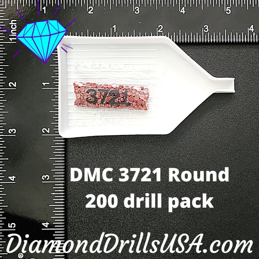 DMC 3721 ROUND 5D Diamond Painting Drills Beads DMC 3721