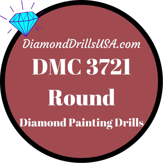 DMC 3721 ROUND 5D Diamond Painting Drills Beads DMC 3721