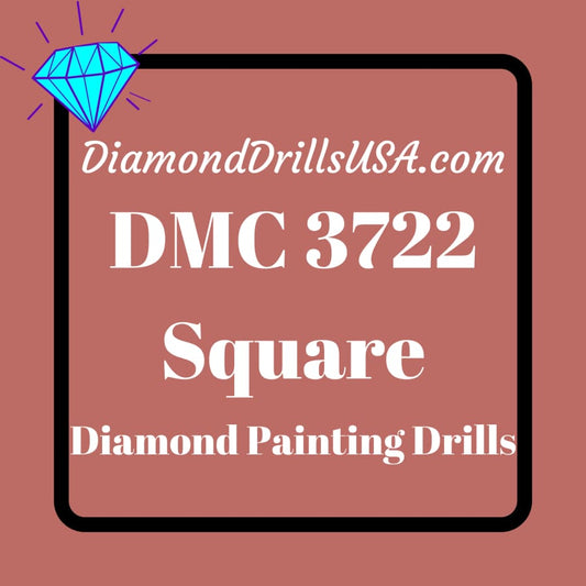 DMC 3722 SQUARE 5D Diamond Painting Drills Beads DMC 3722