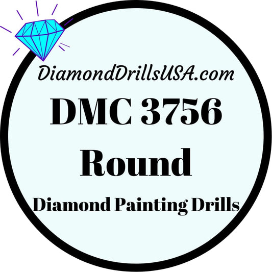 DMC 3756 ROUND 5D Diamond Painting Drills Beads DMC 3756 