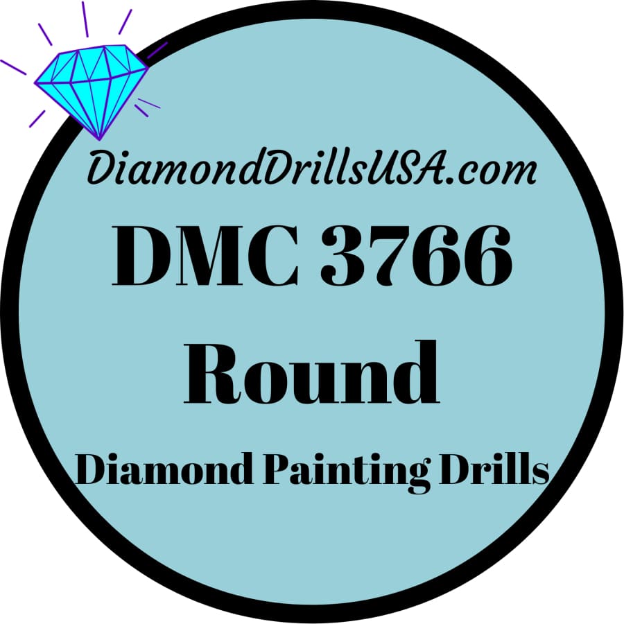 DMC 3766 ROUND 5D Diamond Painting Drills Beads DMC 3766