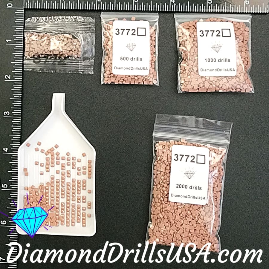 DMC 3772 SQUARE 5D Diamond Painting Drills Beads DMC 3772