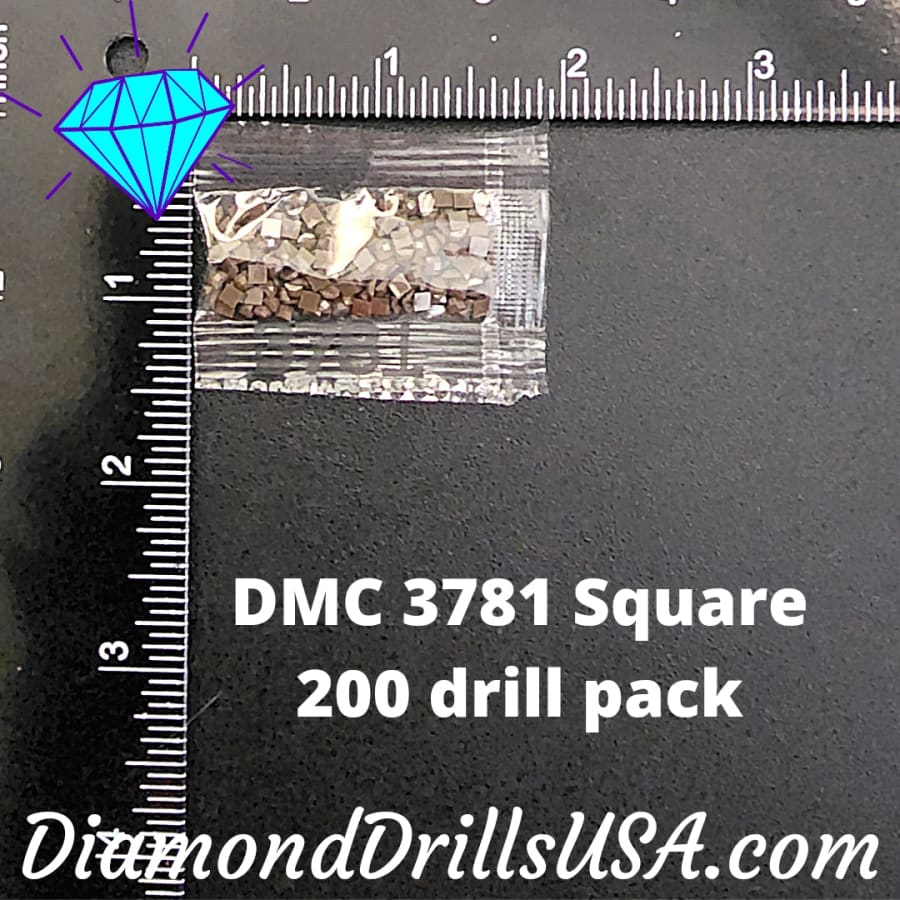 DMC 3781 SQUARE 5D Diamond Painting Drills Beads DMC 3781