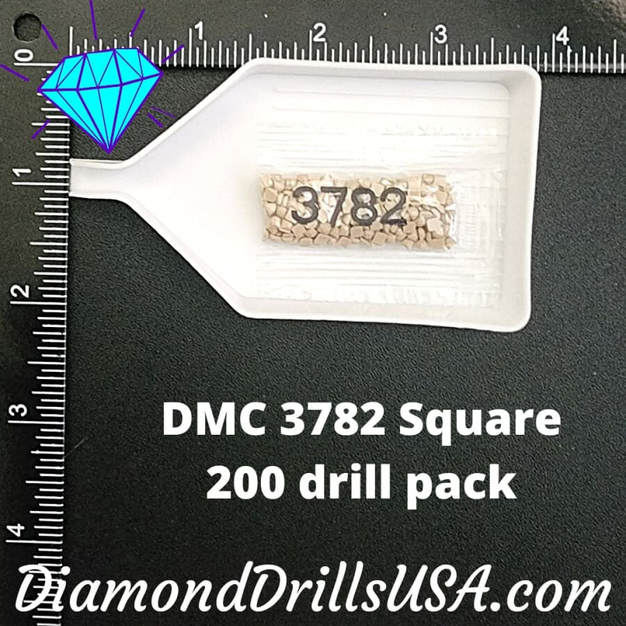 DMC 3782 SQUARE 5D Diamond Painting Drills Beads DMC 3782