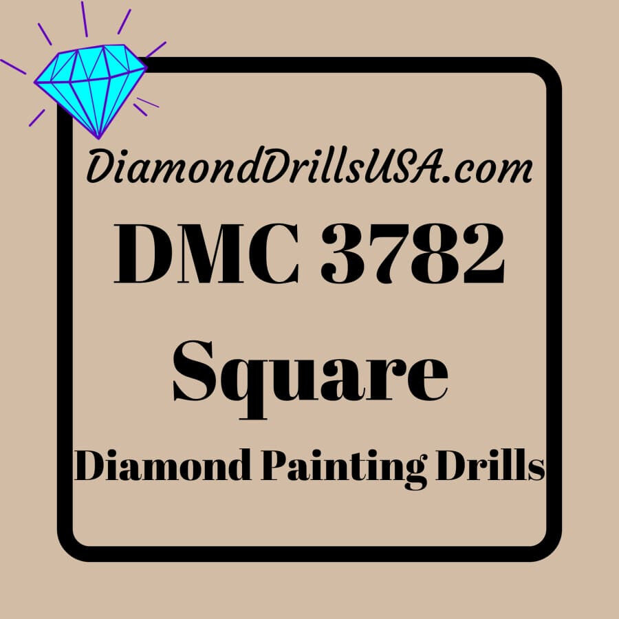 DMC 3782 SQUARE 5D Diamond Painting Drills Beads DMC 3782