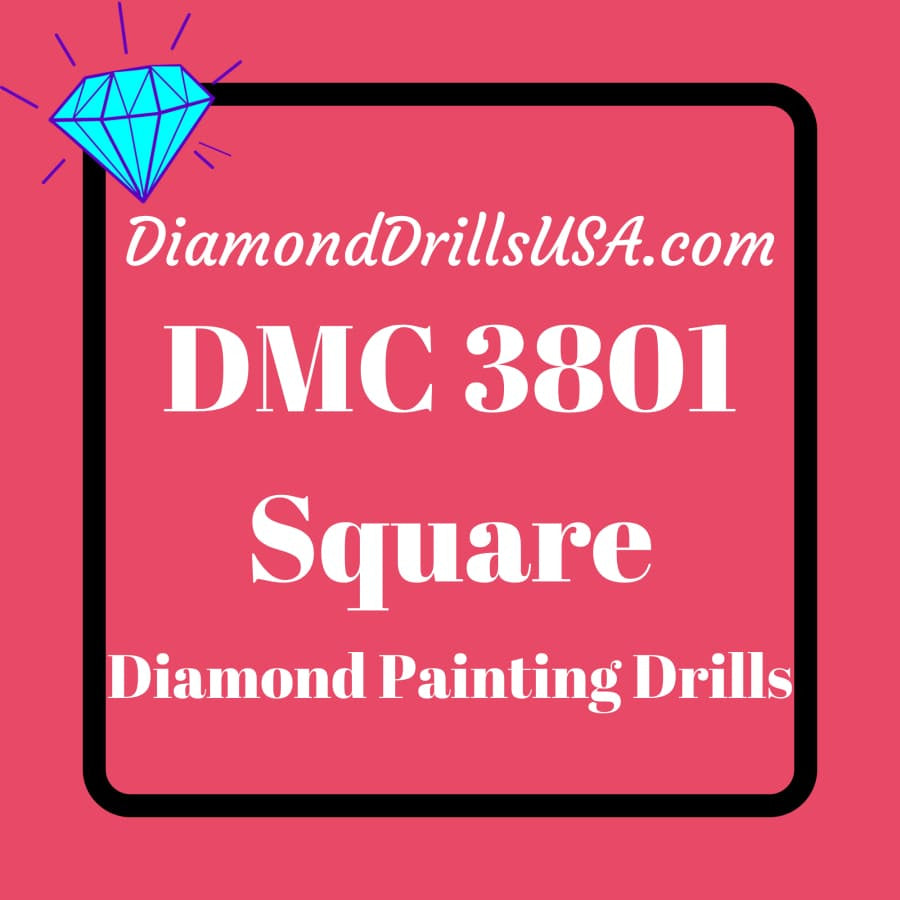 DMC 3801 SQUARE 5D Diamond Painting Drills Beads DMC 3801