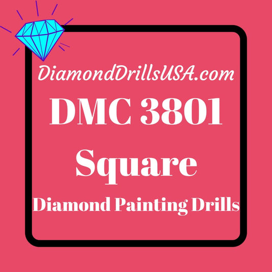 DMC 3801 SQUARE 5D Diamond Painting Drills Beads DMC 3801