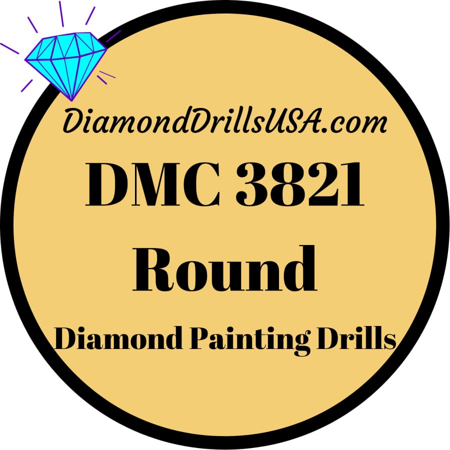 DMC 3821 ROUND 5D Diamond Painting Drills Beads DMC 3821