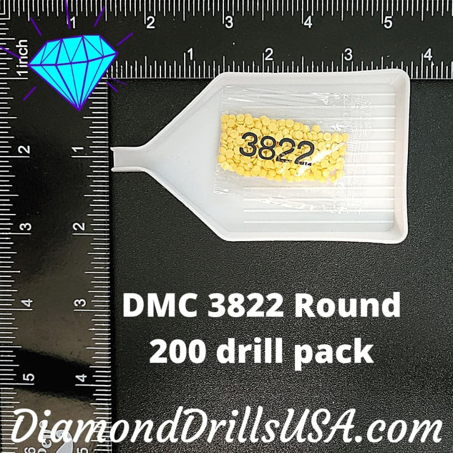 DMC 3822 ROUND 5D Diamond Painting Drills Beads DMC 3822